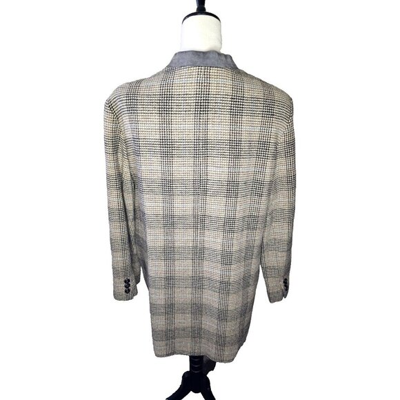 Harve Benard by Benard Holtzman Wool Plaid Womens Size 14 Lined Jacket Twead - Picture 5 of 11